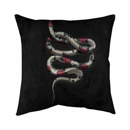BEGIN HOME DECOR 26 x 26 in. Snake Flowers-Double Sided Print Indoor Pillow 5541-2626-AN280-1